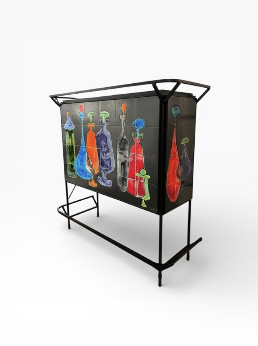 Bar Cabinet By Julien Covemaeker, Juliette Belarti Edition, Circa 1960-photo-3